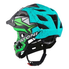 Cratoni Fahrradhelm C-Maniac PRO (Full Protection) matt schwarz/lime/türkis